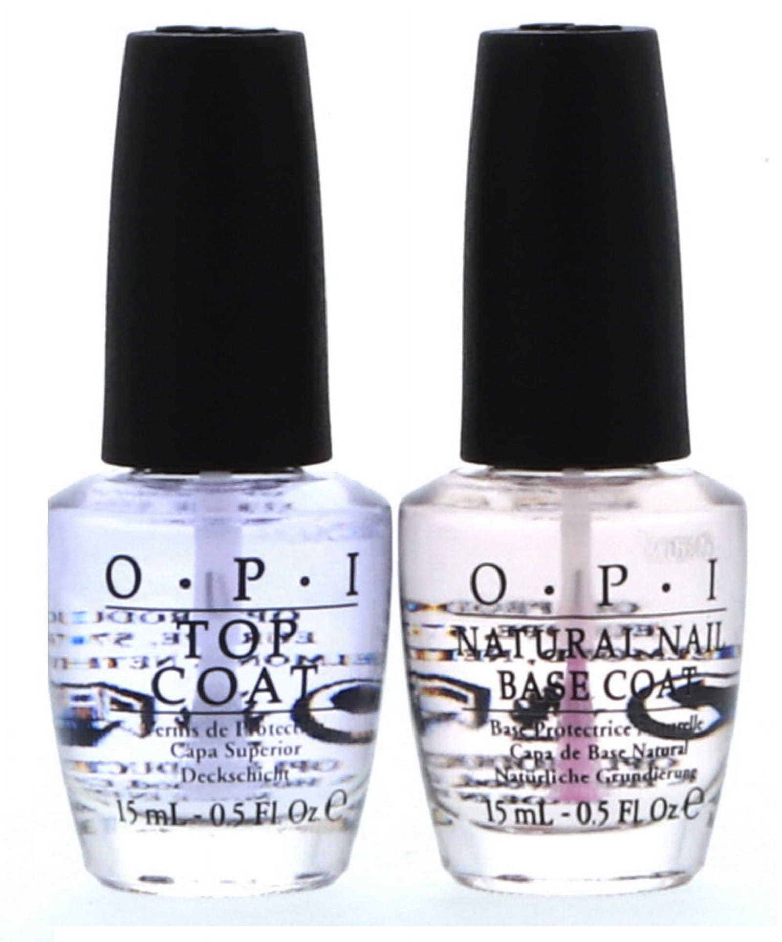 ($21 Value) OPI Natural Nail Polish, Clear Base Coat & Top Coat Duo Pack, 0.5 fl oz Each "MANGO SIX B&M"