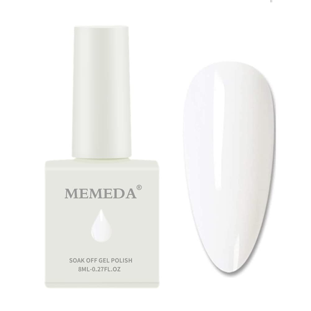 Gel Nail Polish, Milky White Nude Gel Polish, 0.27 fl oz - Image 2