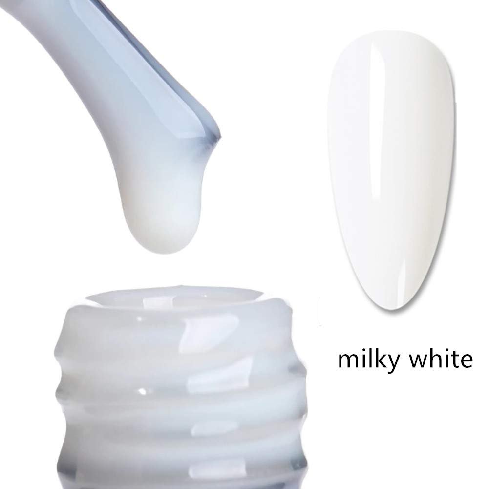 Gel Nail Polish, Milky White Nude Gel Polish, 0.27 fl oz - Image 4