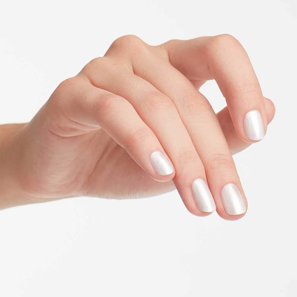 OPI Nail Lacquer Nail Polish | Opaque Light White & Gray Shimmer Chip Resistant Nail Polish | Fast Drying, Streak Free - Image 2