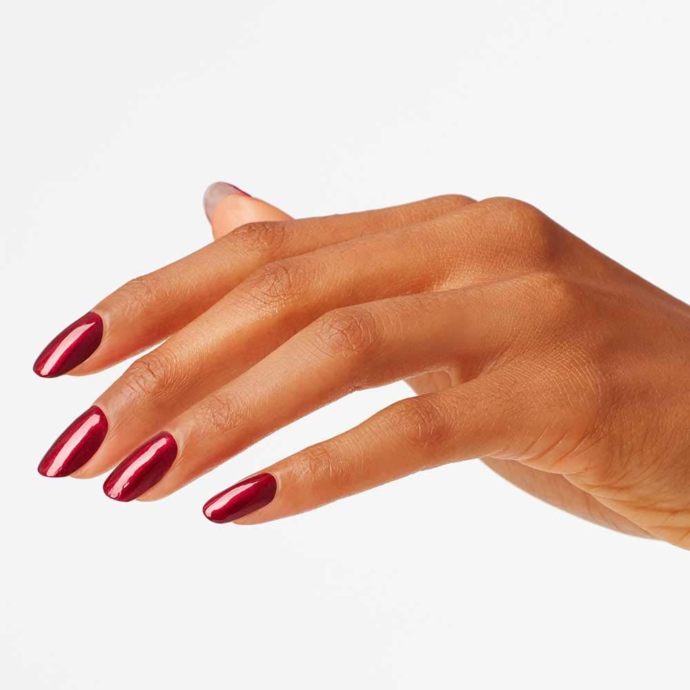 OPI Nail Lacquer Nail Polish | Opaque Bright Red Shimmer Chip Resistant Nail Polish | Fast Drying, Streak Free - Image 4