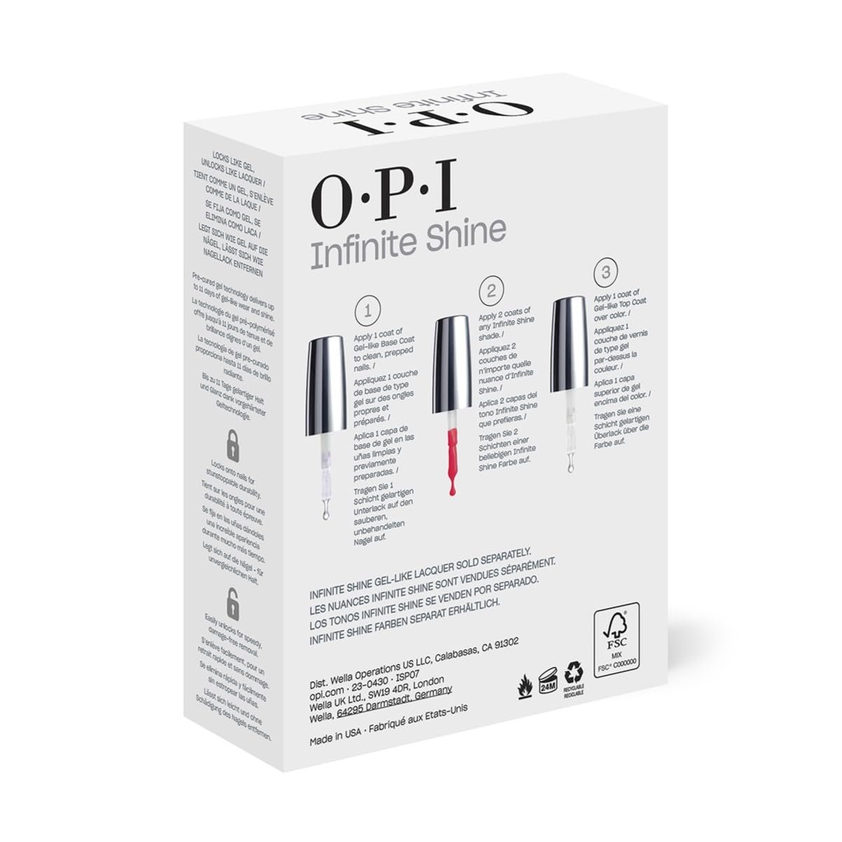 OPI Infinite Shine Long Wear Nail Polish | Clear Gel Like Nail Polish Base Coat & Top Coat | Vegan, Long Lasting, Protects Nails - Image 3