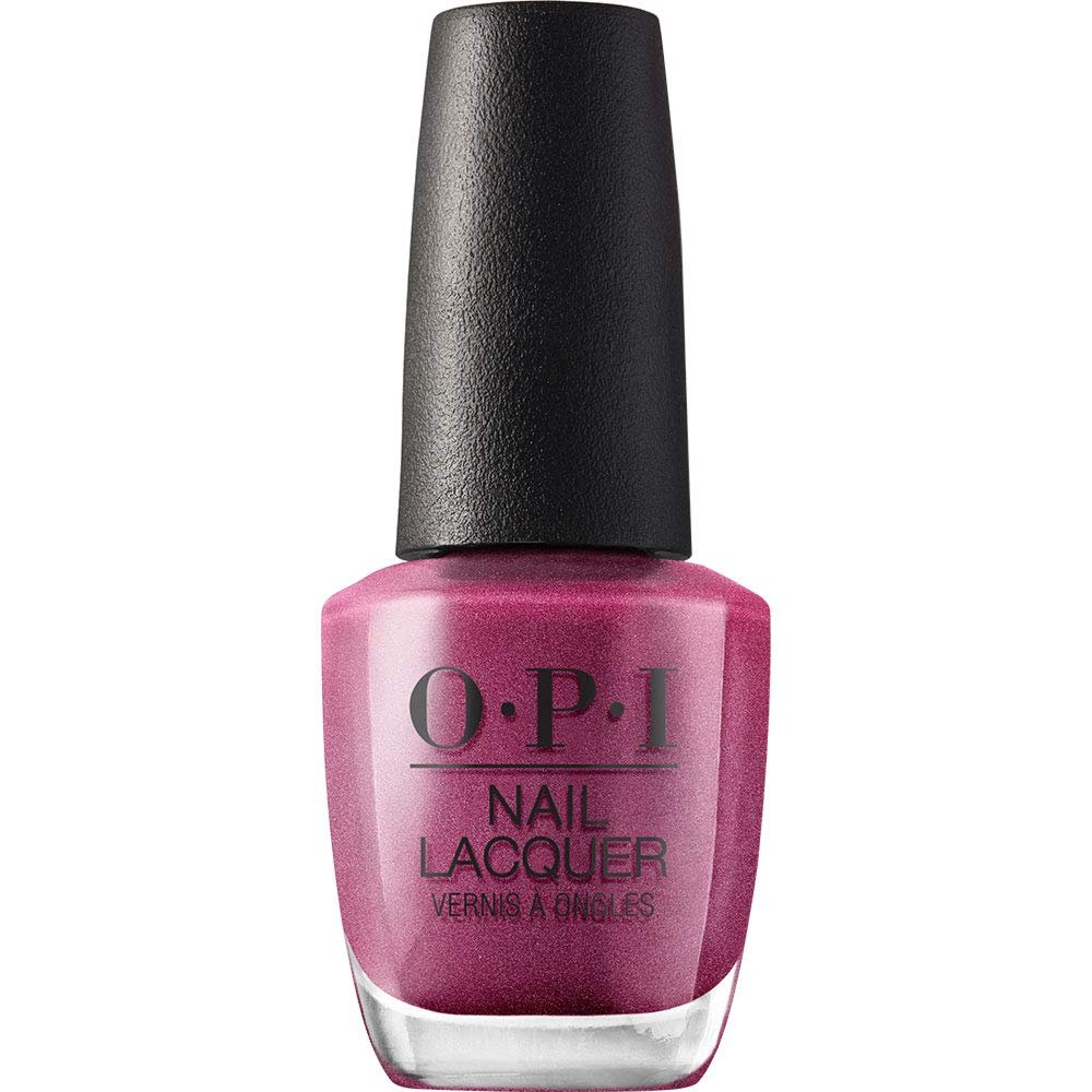OPI Nail Lacquer A-Rose at Dawn??Broke by Noon | Opaque Deep Purple Shimmer Chip Resistant Nail Polish | Vegan, Fast Drying, Streak Free