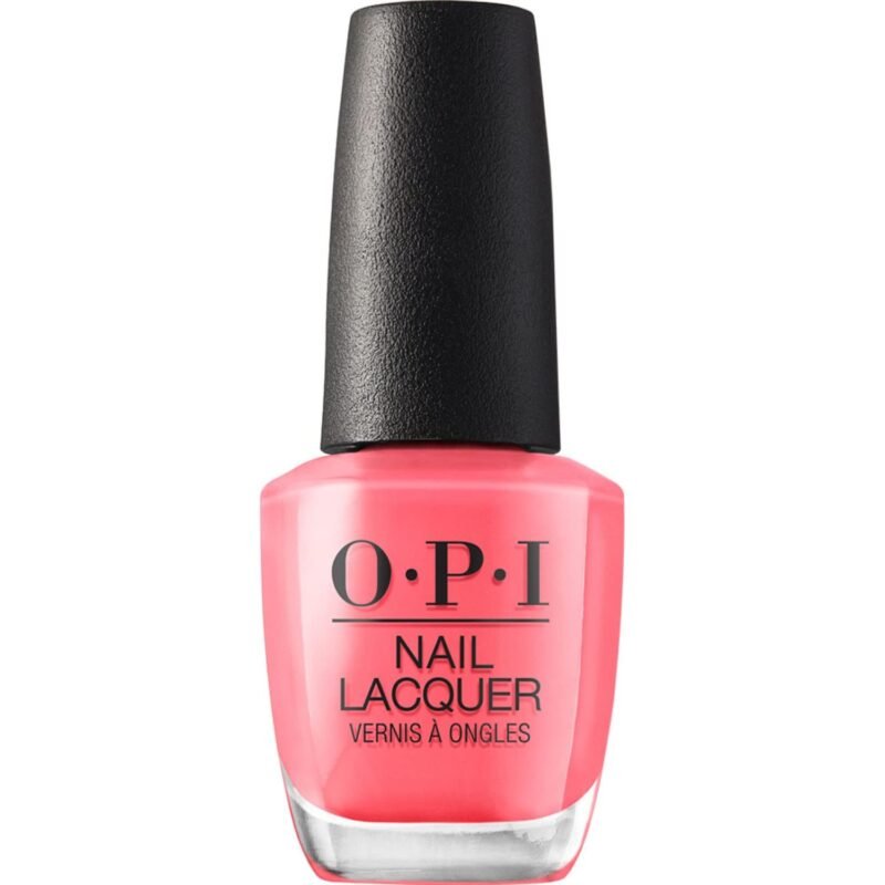 OPI Nail Lacquer ElePhantastic Pink | Opaque Bright Pink Cr??me Chip Resistant Nail Polish | Fast Drying, Streak Free