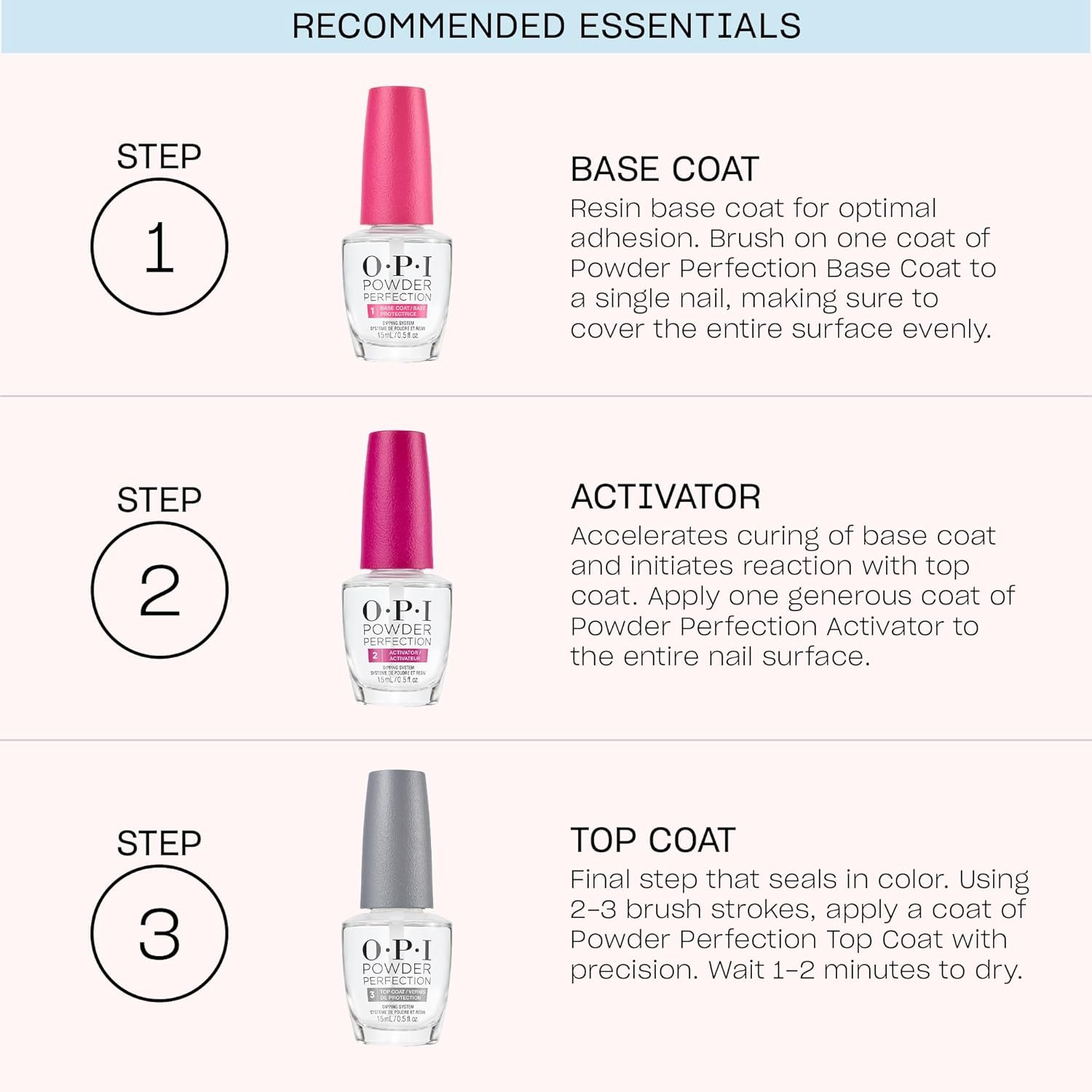 OPI Powder Perfection Step 2 Activator | Nail Dipping Powder Activator | Cures Base Coat, Preps Top Coat - Image 5