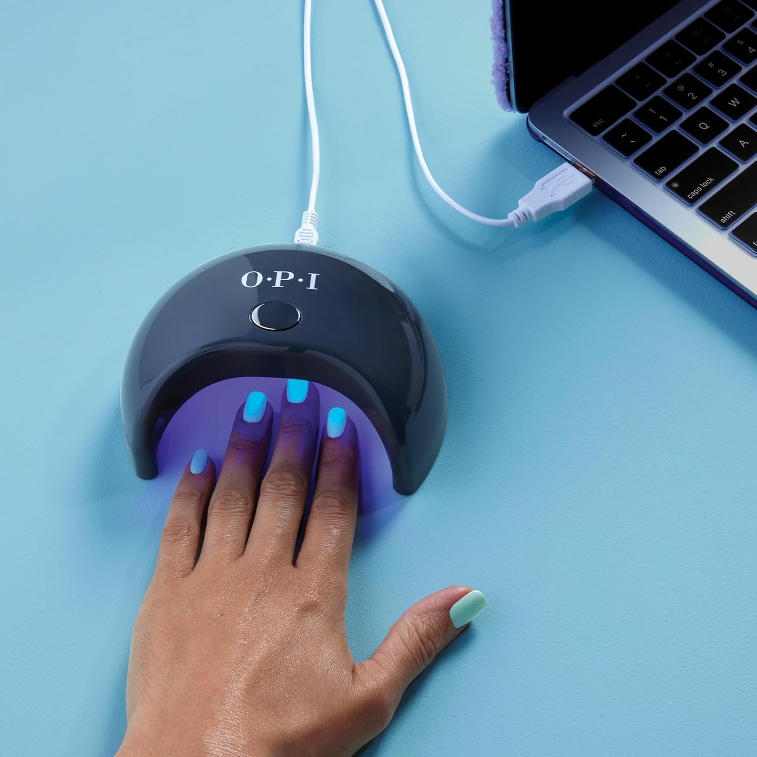 OPI GELement LED Curing Lamp for Gel Nail Polish | DIY Professional Salon Quality Manicure Results | 4 Finger Design & Mirrored Interior for Curing | 60 Second Timer - Image 7