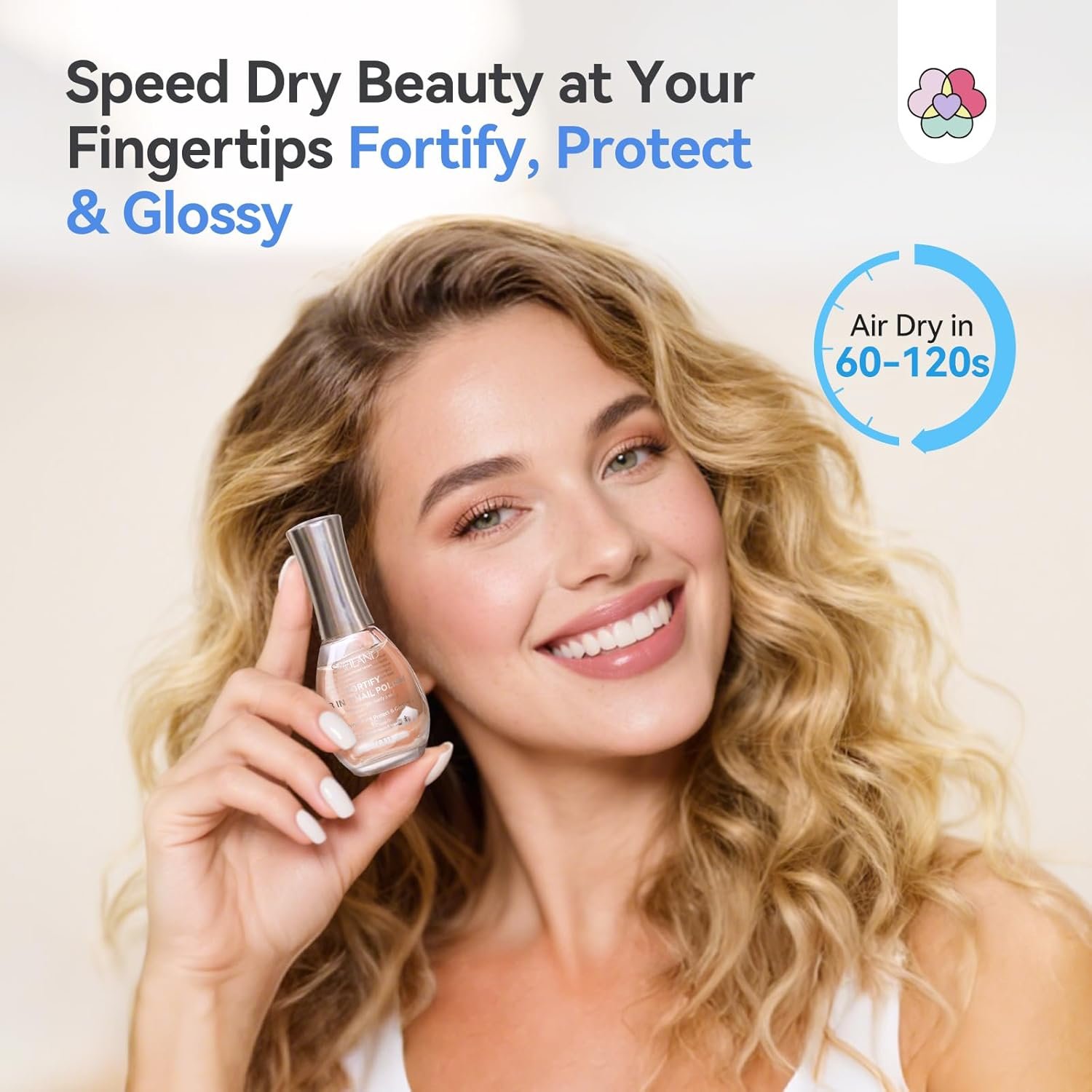 SAVILAND Advanced 3-in-1 Base & Top Coat & Nail Strengthener: Quick Dry Clear Nail Polish Nail Strengthener and Growth for Nail Treatment Repair Damaged Nails Care, Glossy Effect 0.5 fl oz - Image 8