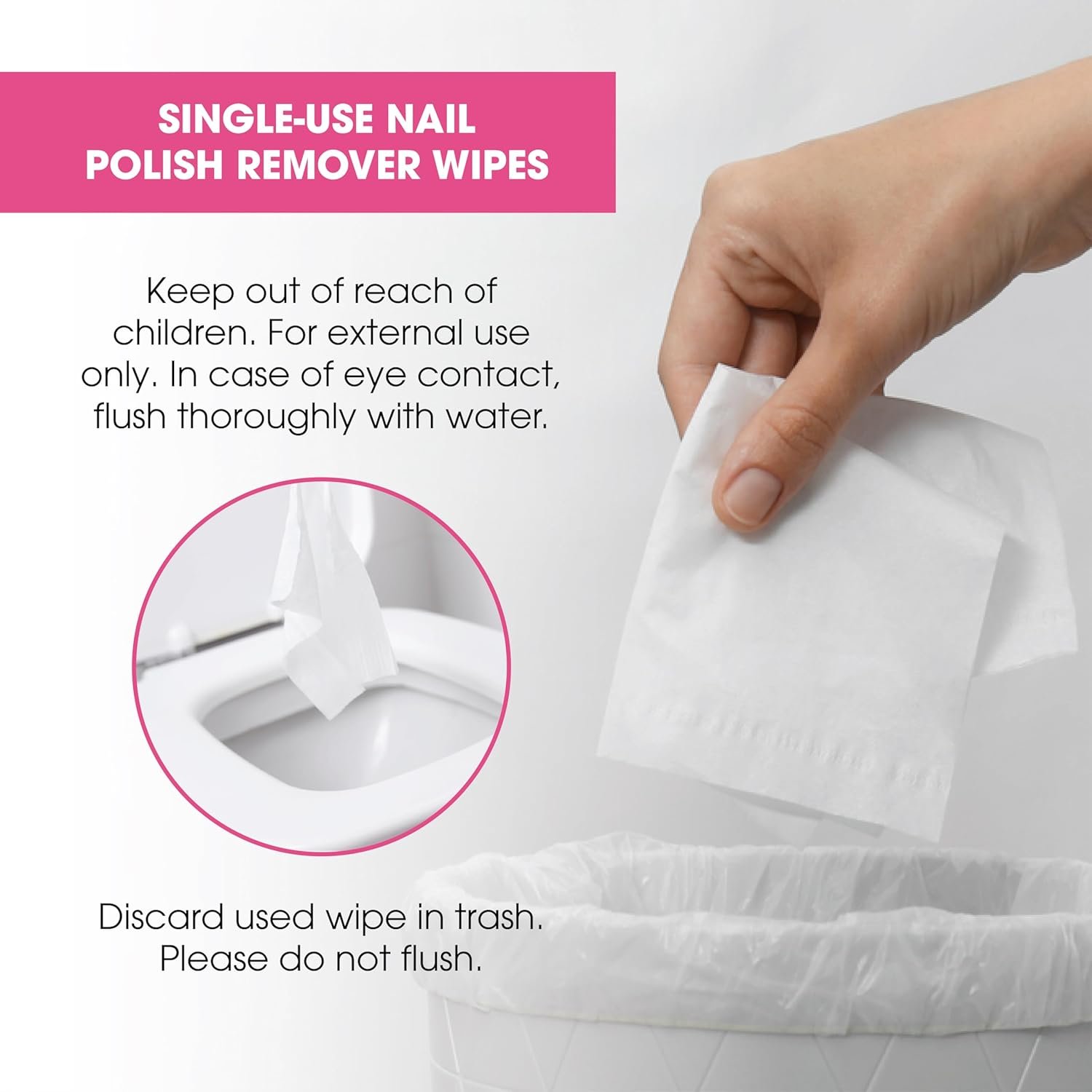 Diamond Wipes Nail Polish Remover Wipes with Aloe Vera, Acetone Nail Polish Remover Pads, 50 Individually Wrapped Nail Polish Wipes - Image 7