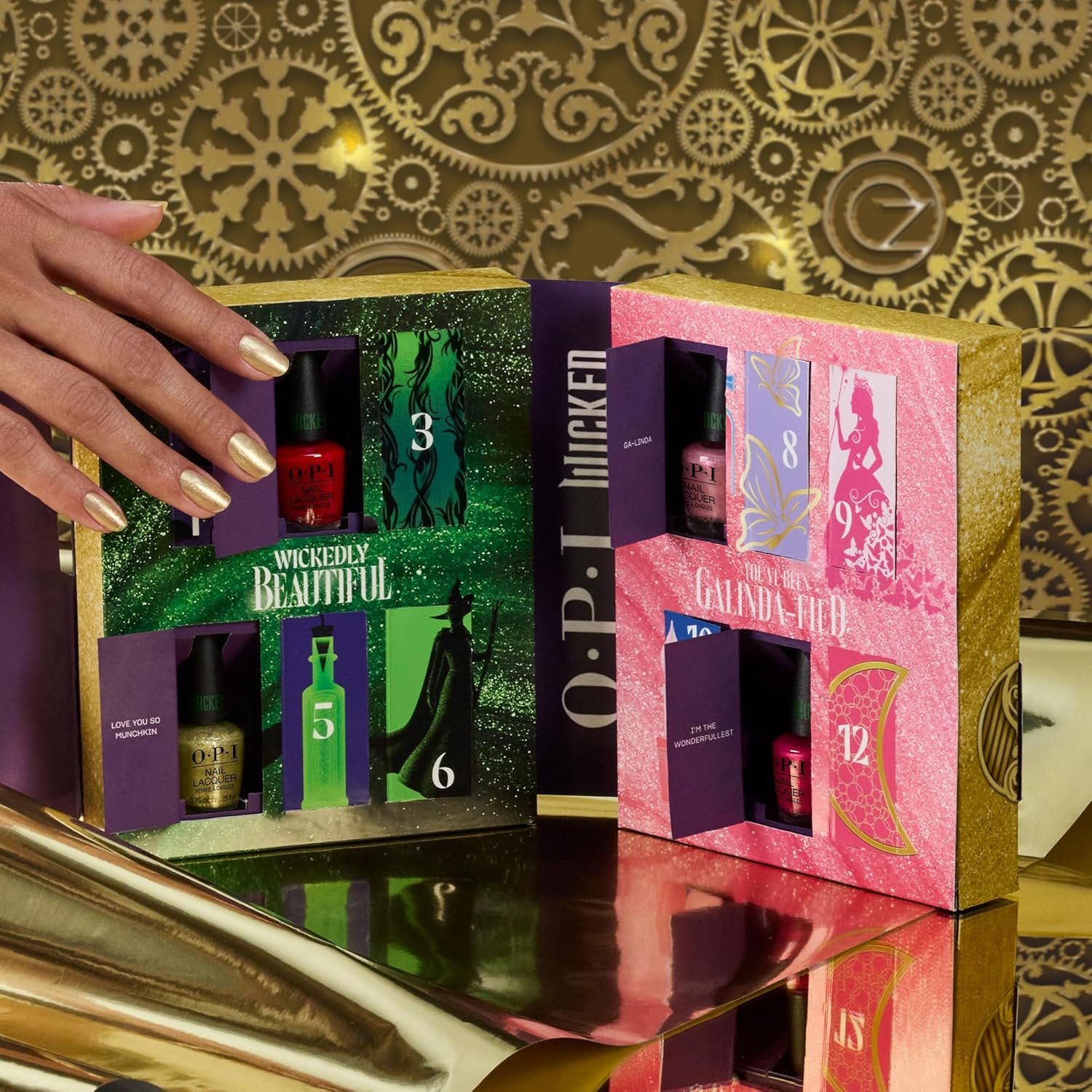 OPI Nail Lacquer Gift Sets | Opaque Cr??me Metallic Shimmer Nail Polish Value Pack| Wicked Limited Edition Holiday Collection - Image 3