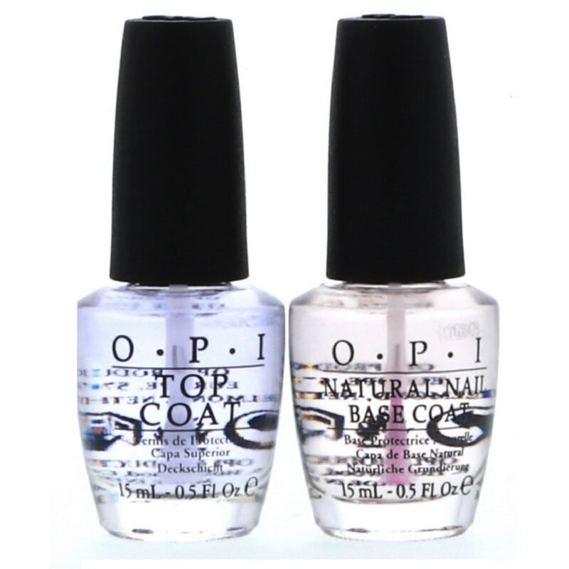 Nail Polish, Clear Base Coat & Top Coat Duo Pack, 15ml/0.5 fl oz