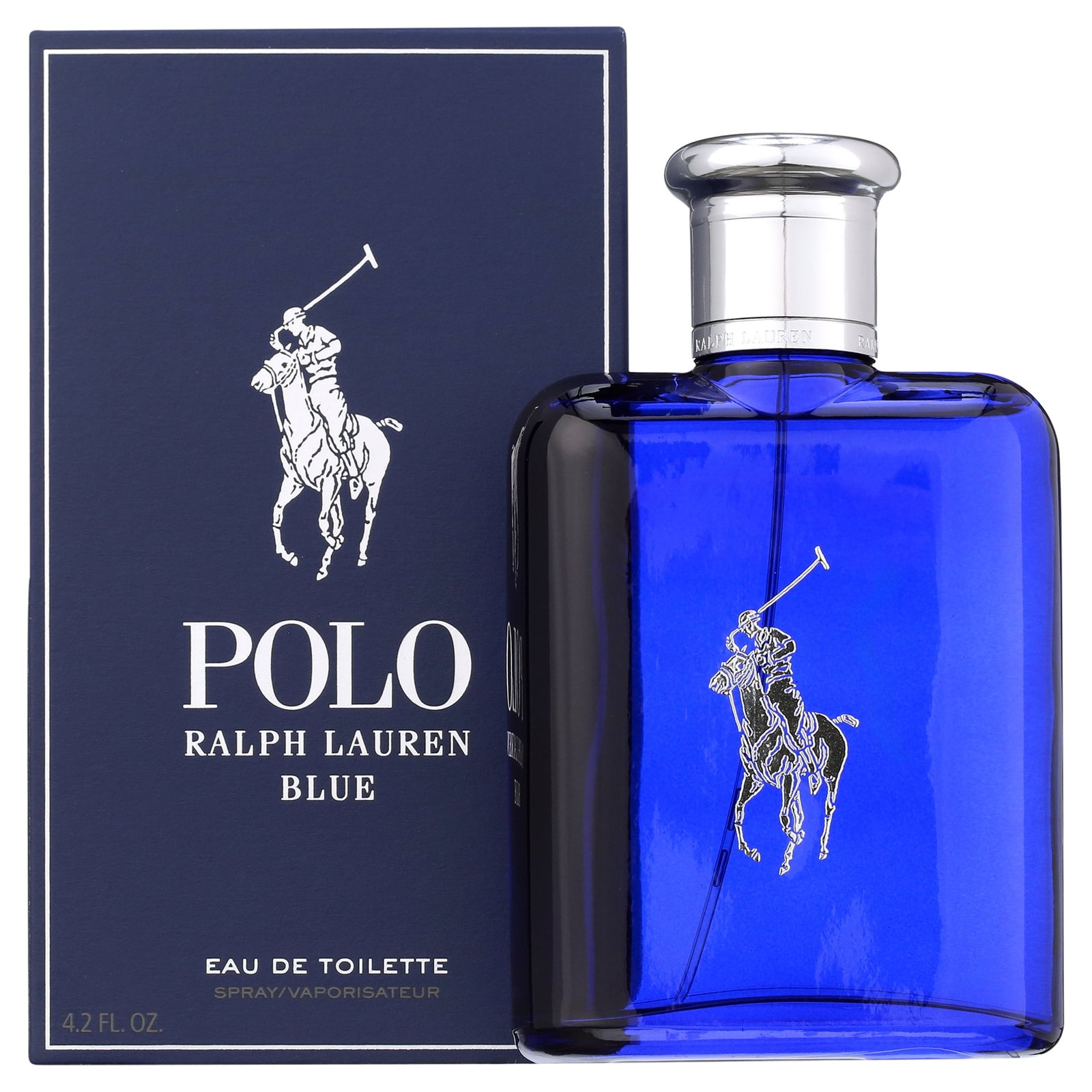 Ralph Lauren Polo Blue Eau de Toilette, Cologne for Men, 4.2 oz