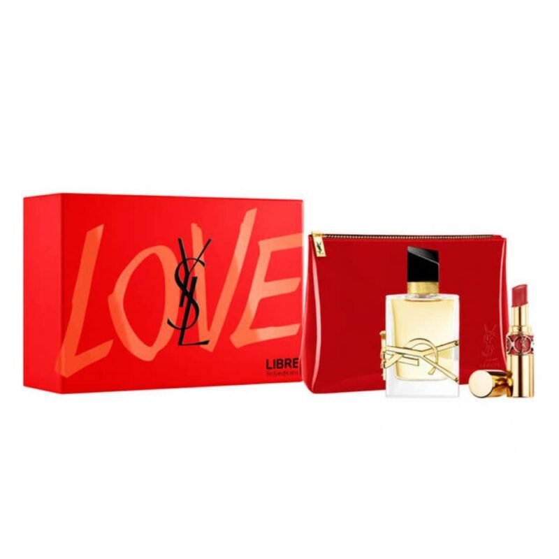 Yves Saint Laurent Libre Femme Case Eau de Parfum spray 50 ml + lipstick + Pouch