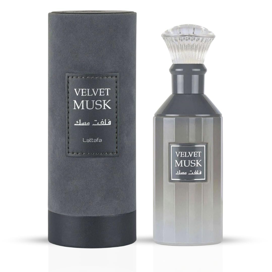 Lattafa Velvet Musk ?C Soft, Powdery, Woody ?C Eau de Parfum Spray Long-Lasting Fragrance for Unisex, 3.4 Ounce / 100 ml