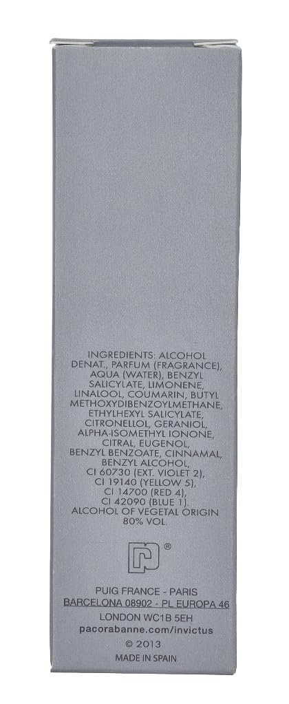Paco Rabanne Invictus Cologne For Men Mini EDT Spray .51 Fl Oz - Image 4