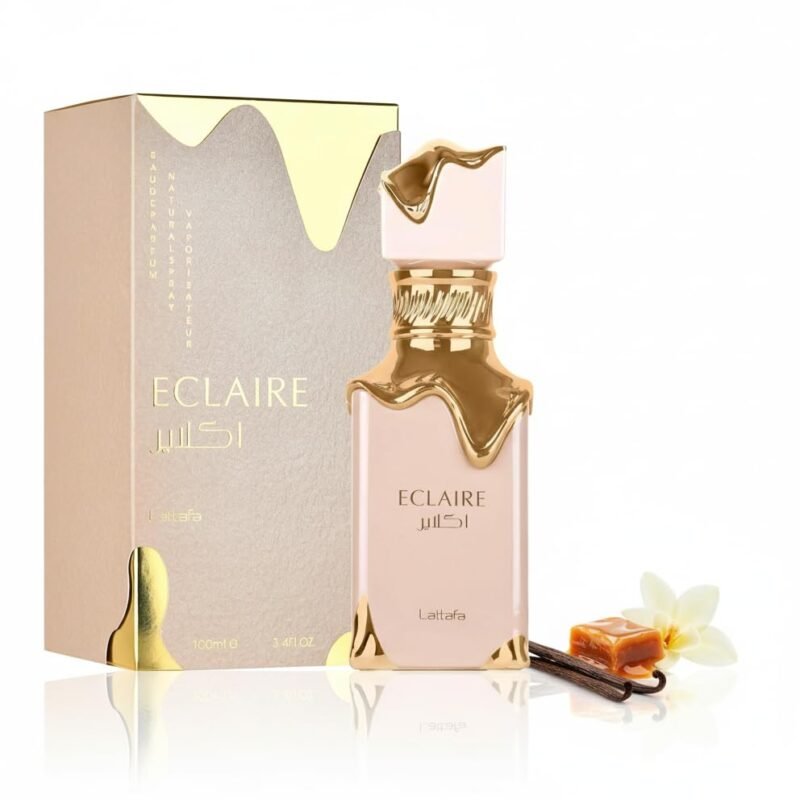 Lattafa Eclaire - Vanilla, Caramel, Sweet, Floral - Eau de Parfum Long-Lasting Fragrance for Women, 3.40 Ounce / 100 ml