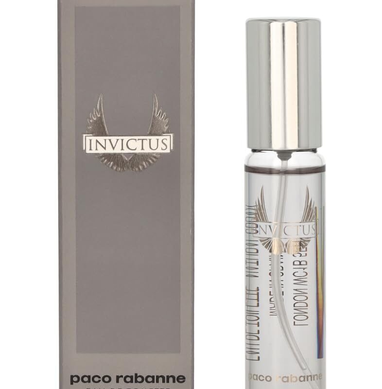 Paco Rabanne Invictus Cologne For Men Mini EDT Spray .51 Fl Oz