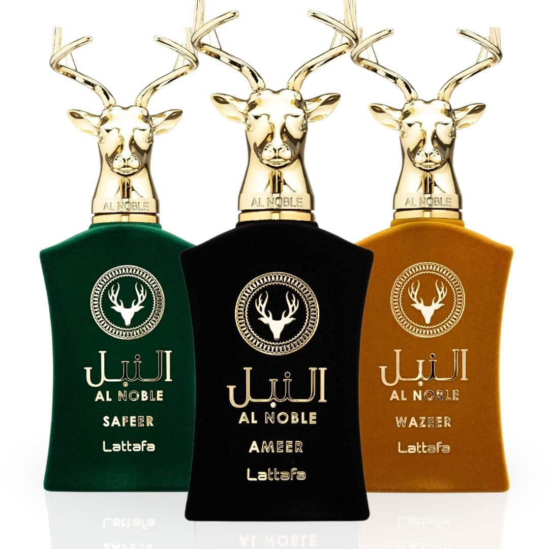 Lattafa Al Noble Ameer, Wazeer, Safeer EDP Spray 100ML (3.4 OZ) Exude Masculinity With These Compelling Fragrances. (COLLECTION)