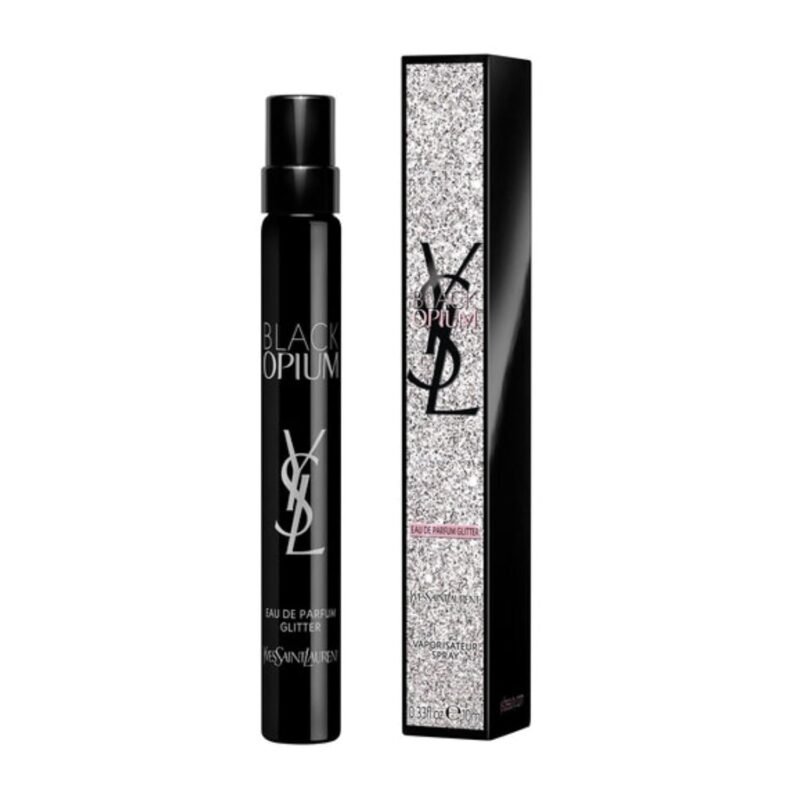 Yves Saint Laurent YSL Black Opium Glitter Eau De Parfum for Women - Travel Size 0.33 Fl Oz.