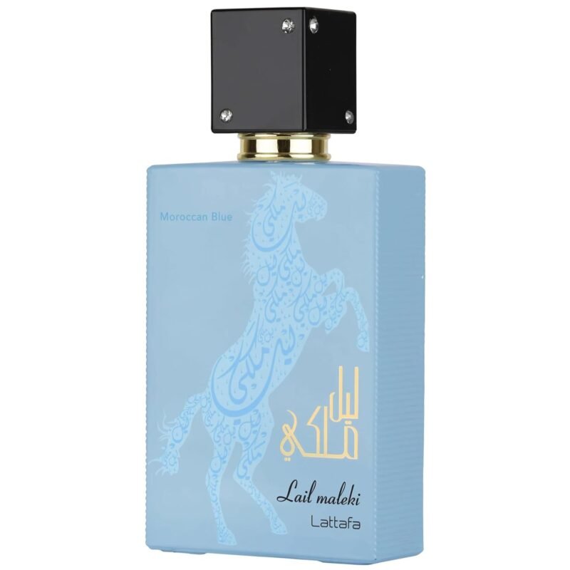Lattafa Lail Maleki Moroccan Blue ?C Spicy, Citrusy, Woody, Oud ?C Eau de Parfum Spray Long-Lasting Fragrance for Unisex, 3.4 Ounce / 100 ml