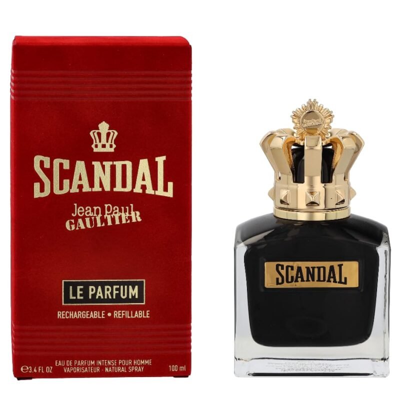Jean Paul Gaultier Scandal Le Eau de Parfum Intense Refillable Spray for Men, 3.4 Ounce
