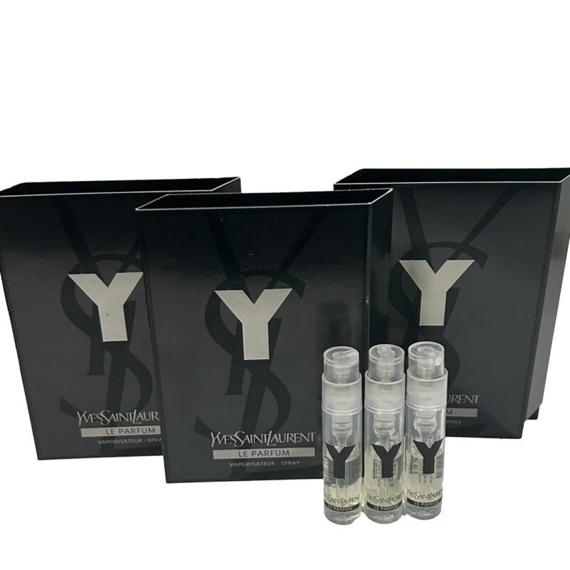 Yves Saint Laurent YSL Y Men Sample Perfume LE PARFUM Spray Trial Size Partially Filled Vials 1.2 ml / 0.04 fl oz (set of 3)