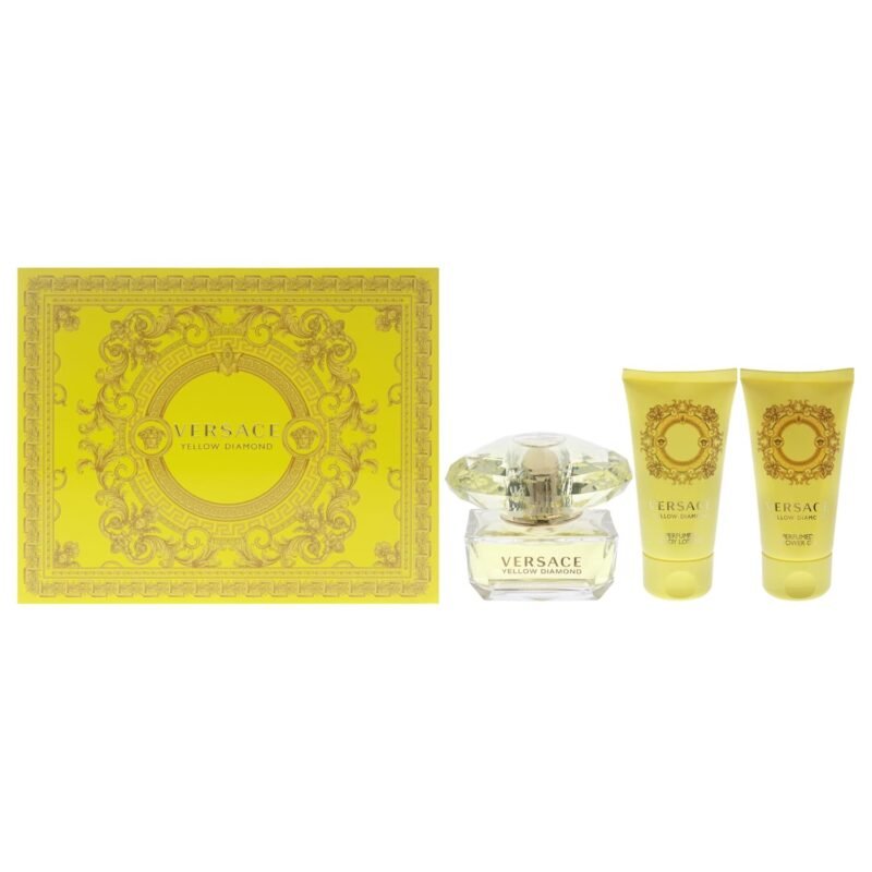 Versace Yellow Diamond 3 Piece Gift Set for Women, packaging may vary