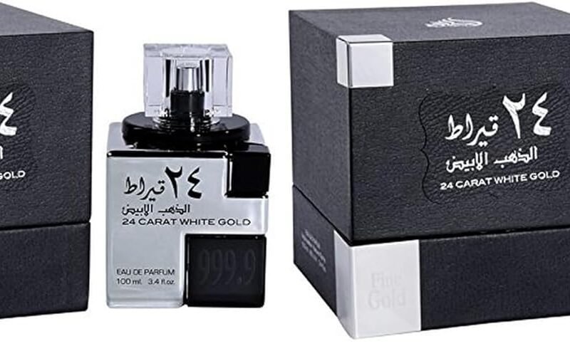 Lattafa Perfumes 24 Carat White Gold for Unisex Eau de Parfum Spray, 3.4 Ounce