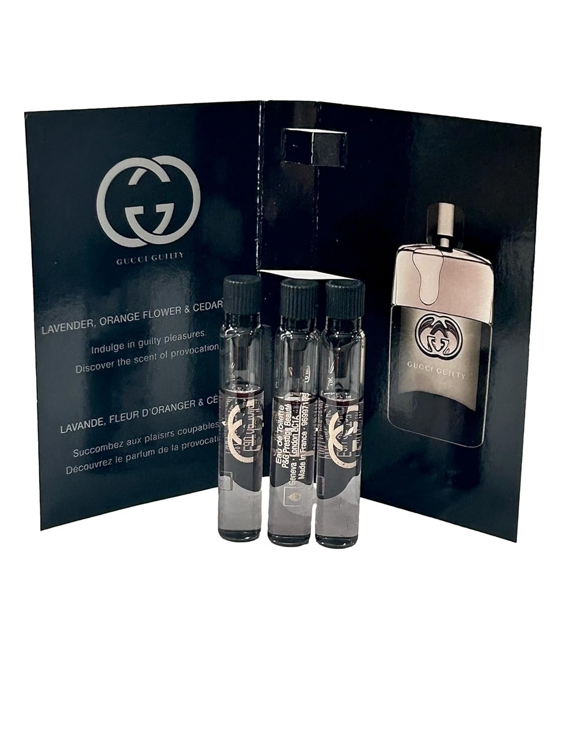 Gucci Guilty MEN EDT (SPLASH NOT SPRAY) Sample Perfume Pour Homme MINI SMALL Travel Size 1.5 ML / 0.05 (7877) - set of 3 - Image 3