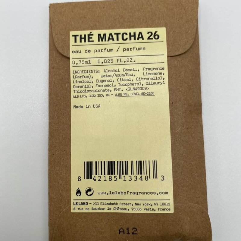 Le Labo THE MATCHA 26 eau de parfum 0.75 ml/0.025 fl oz vial