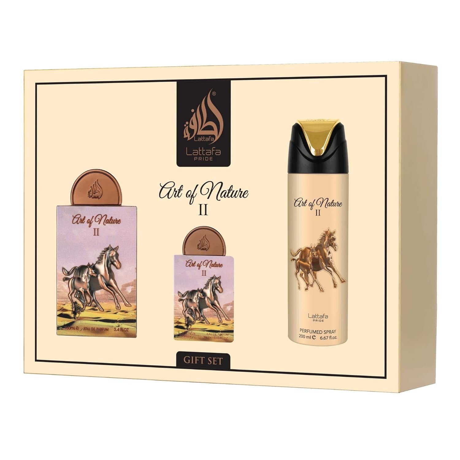 Lattafa Pride Nebras 3-Piece Luxury Perfume Gift Set for Women & Men - Gourmand Berry & Chocolate | Juicy Raspberry, Dark Cocoa & Vanilla |Long-Lasting Indulgent Scents (Gift Set)