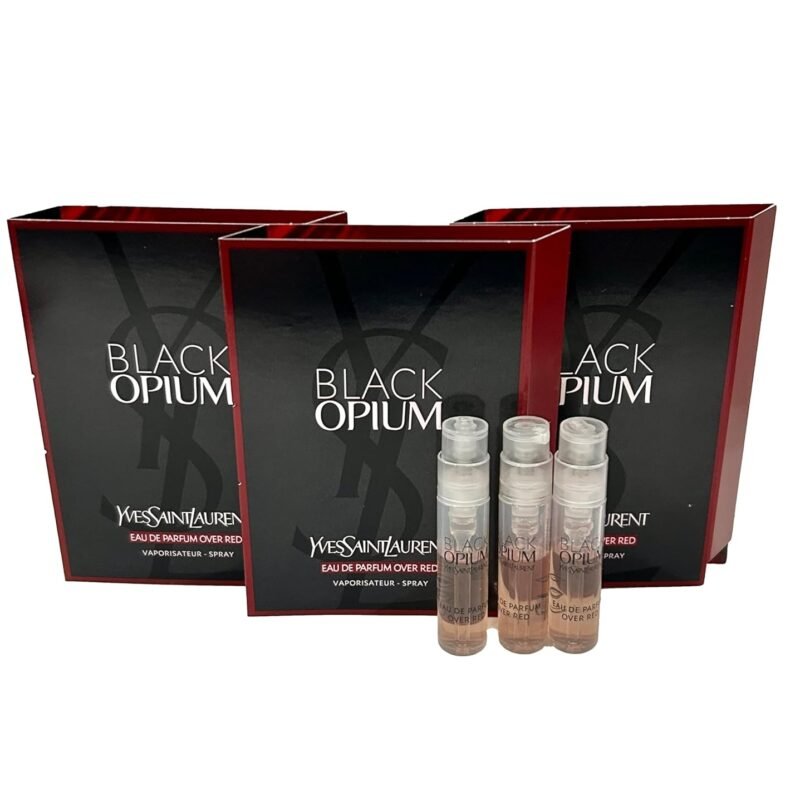 Yves Saint Laurent YSL EDP OVER RED Black Opium Sample Women Perfume 1.2 ml / 0.04 oz - set of 3