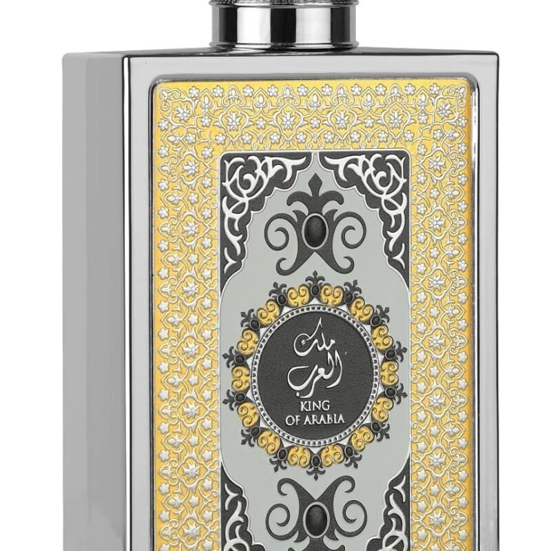 Lattafa Pride King of Arabia 100ml EDP ?C Unisex Fragrance with Bergamot, Mint, Black Tea, Ginger, Leather & Vanilla ?C Warm Spicy Aromatic Scent