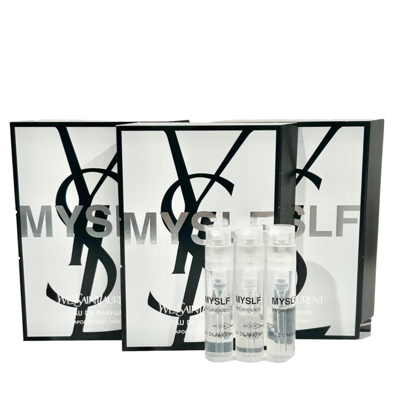 Yves Saint Laurent MYSLF YSL Sample Spray Perfume Trial Size Partially Filled Vials 1.2 ml / 0.04 fl oz (set of 3), Black