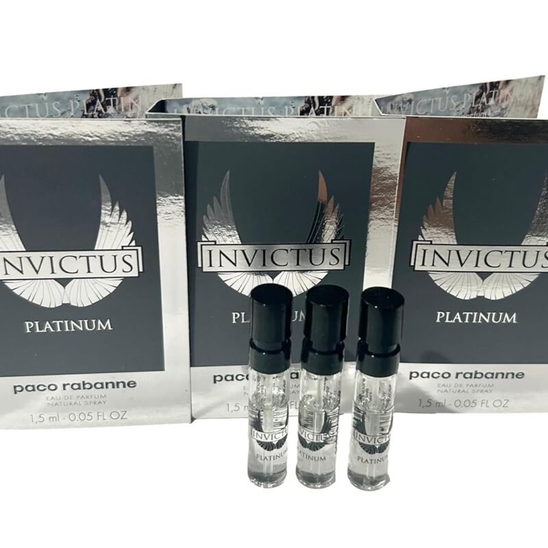 Paco Rabanne INVICTUS PLATINUM EDP MEN spray vial perfume 1.5 ml / 0.05 fl oz - Set of 3