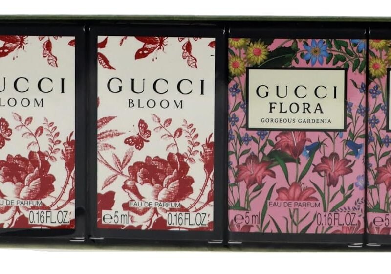 Gucci Variety for Women - 4 Pc Mini Gift Set 2 x 0.16oz Bloom EDP Spray, 2 x 0.16oz Flora EDP Spray