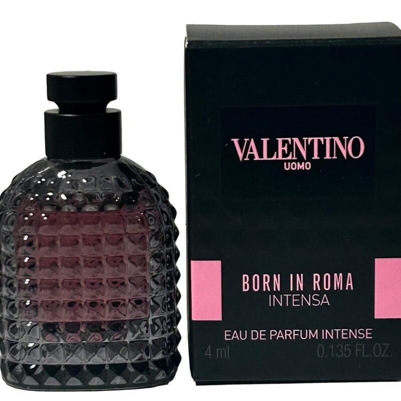 Valentino BORN IN ROMA INTENSA UOMO MEN HOMME Perfume Splash Dabber (MINI/SMALL/TRAVEL SIZE) 4 ml / 0.135 Fl Oz (0758)
