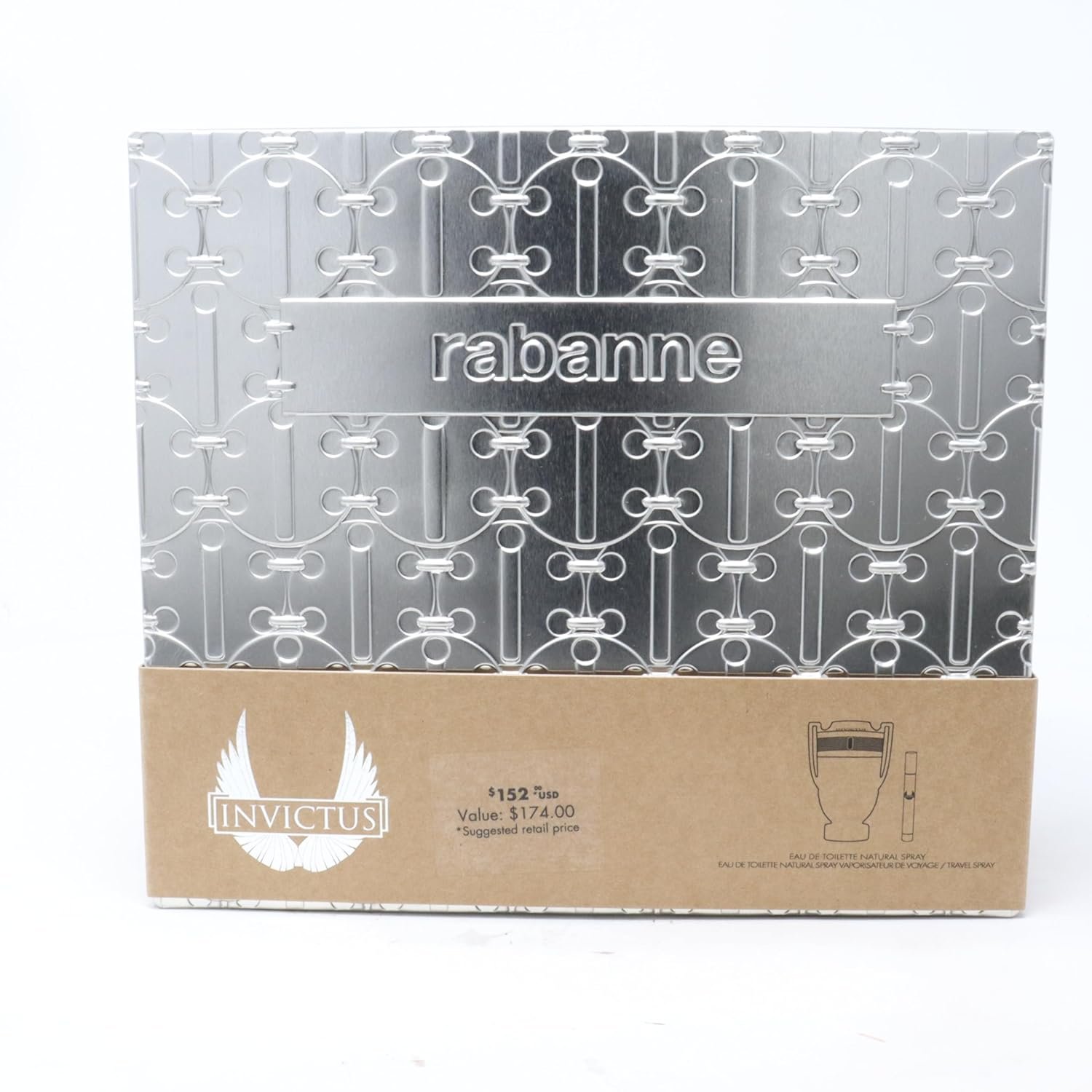 Paco Rabanne Invictus for Men - 2 Pc Gift Set 6.7 oz EDT Spray, 0.34oz EDT Spray (Mini) - Image 3