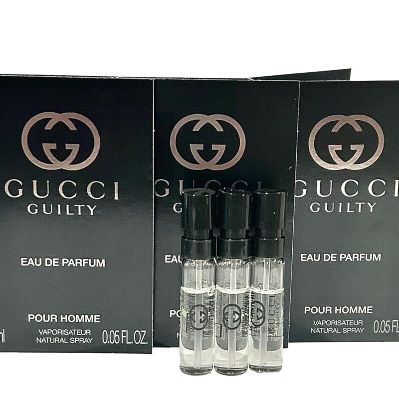 Gucci Guilty Sample Perfume MEN Guilty Guilty PARFUM Spray Pour Homme Size 1.5 ML / 0.05 (set of 3)