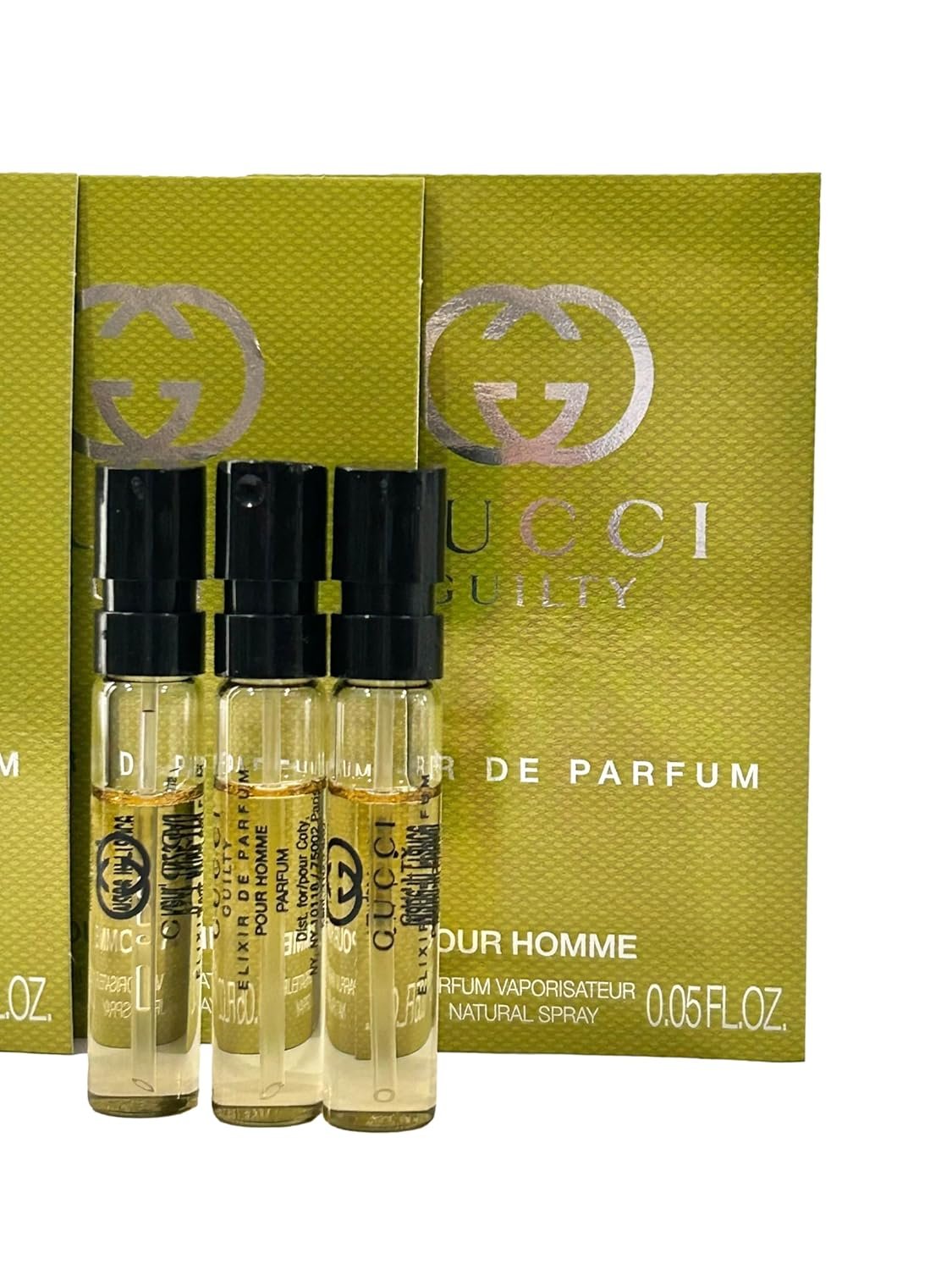 Gucci GUILTY MEN Elixir Sample Perfume 1.5 ml / 0.05 oz - set of 3 spray samples - Image 3