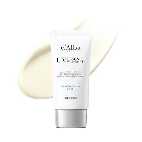 dalba Piedmont Italian White Truffle Waterfull Mild Sunscreen, Vegan, Mineral Sunscreen, BROAD SPECTRUM SPF 50+ 50ml
