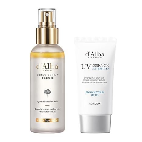 dalba Piedmont Italian White Truffle First Spray Serum & Waterfull Essence Sunscreen