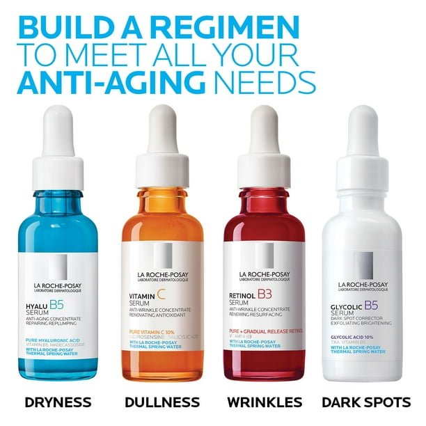 4pcs Serum facial La Roche-Posay Effaclar Anti-imperfecciones 30 ml