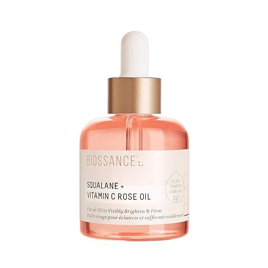 BIOSSANCE Aceite facial avanzado de escualeno + vitamina C rosa - Iluminador y reafirmante 30 ml