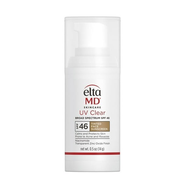 Protector solar EltaMD UV para rostro te?ido transparente, SPF 46, 48g