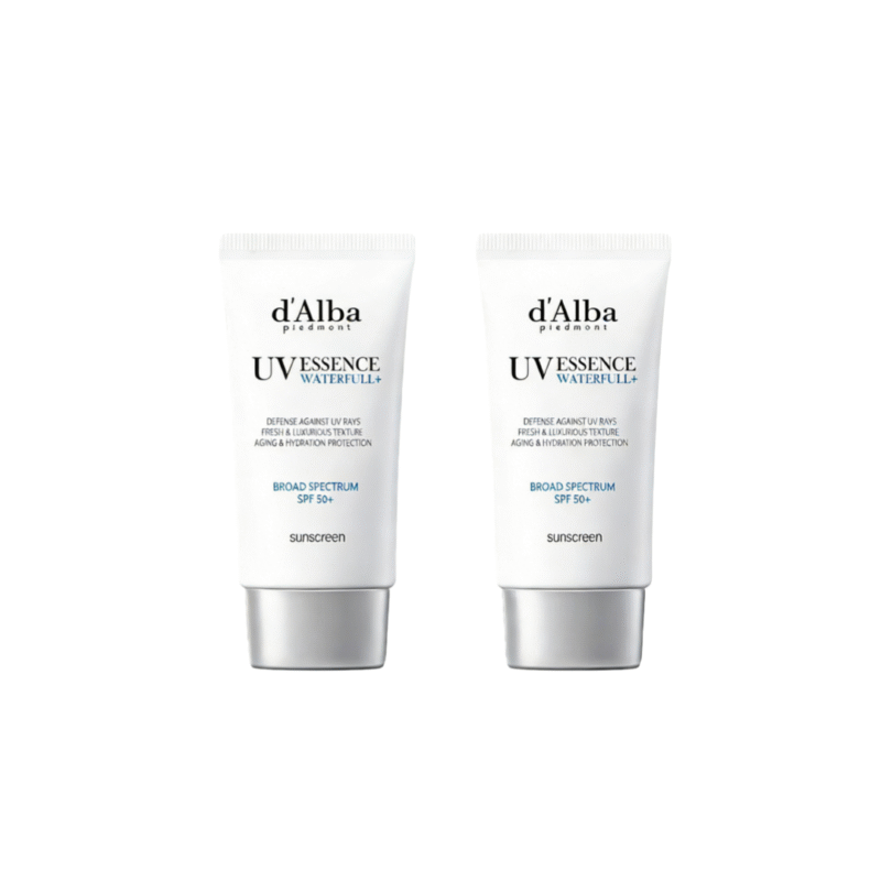 2pc dalba Piedmont Italian White Truffle Waterfull Essence Protector solar, Cuidado de la piel vegano, Protector solar ligero